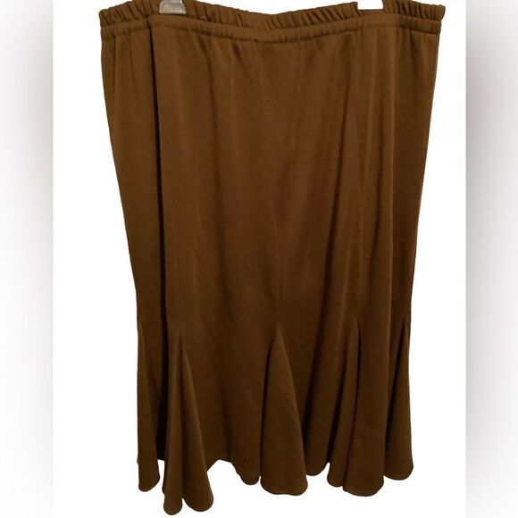 Vintage brown pleated skirt 3X - Picture 1 of 4